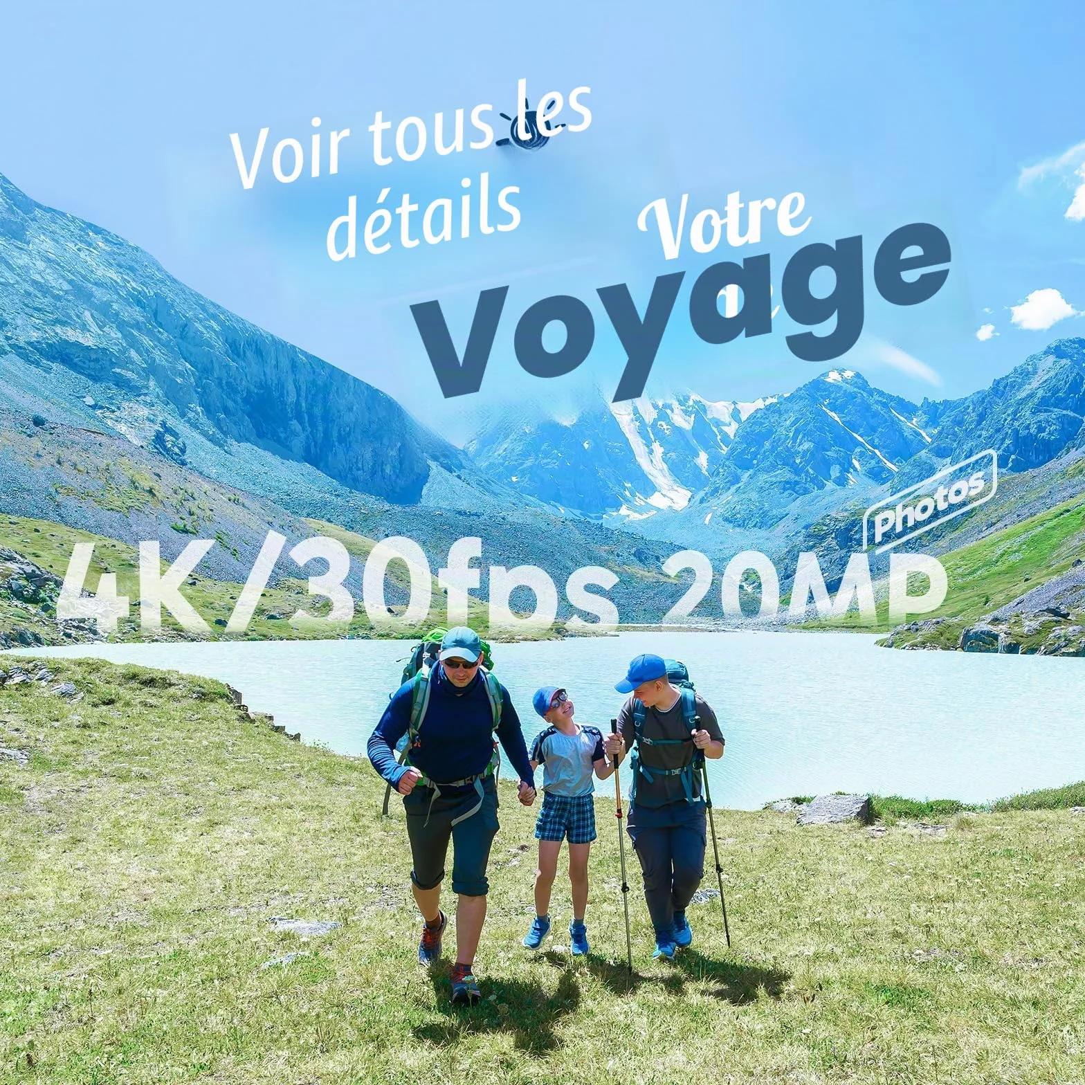AKASO EK7000 Caméra Sport 4K 30fps 20MP WiFi Étanche 30M Stabilisation Grand Angle 170° Télécommande 2.4G