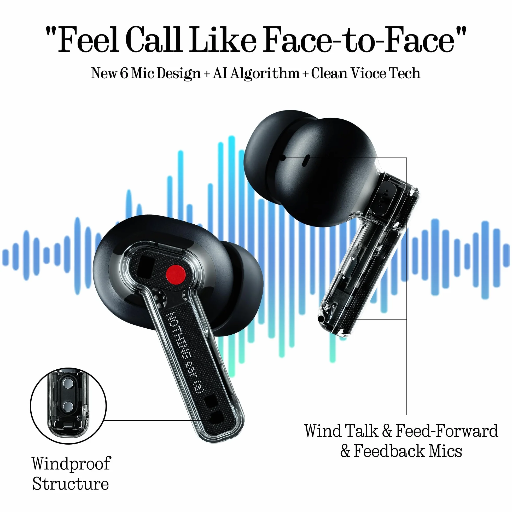 Nothing Ear (a) kabellose Kopfhörer Bluetooth ANC Schwarz