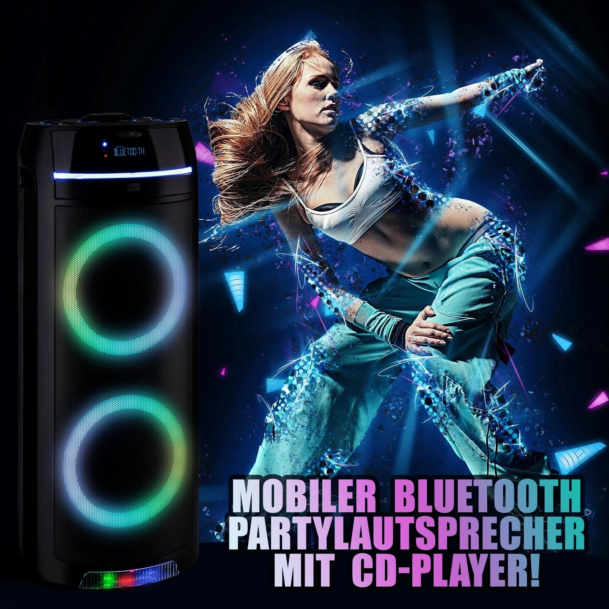 Reflexion PS10BTCD Enceinte Bluetooth USB AUX CD