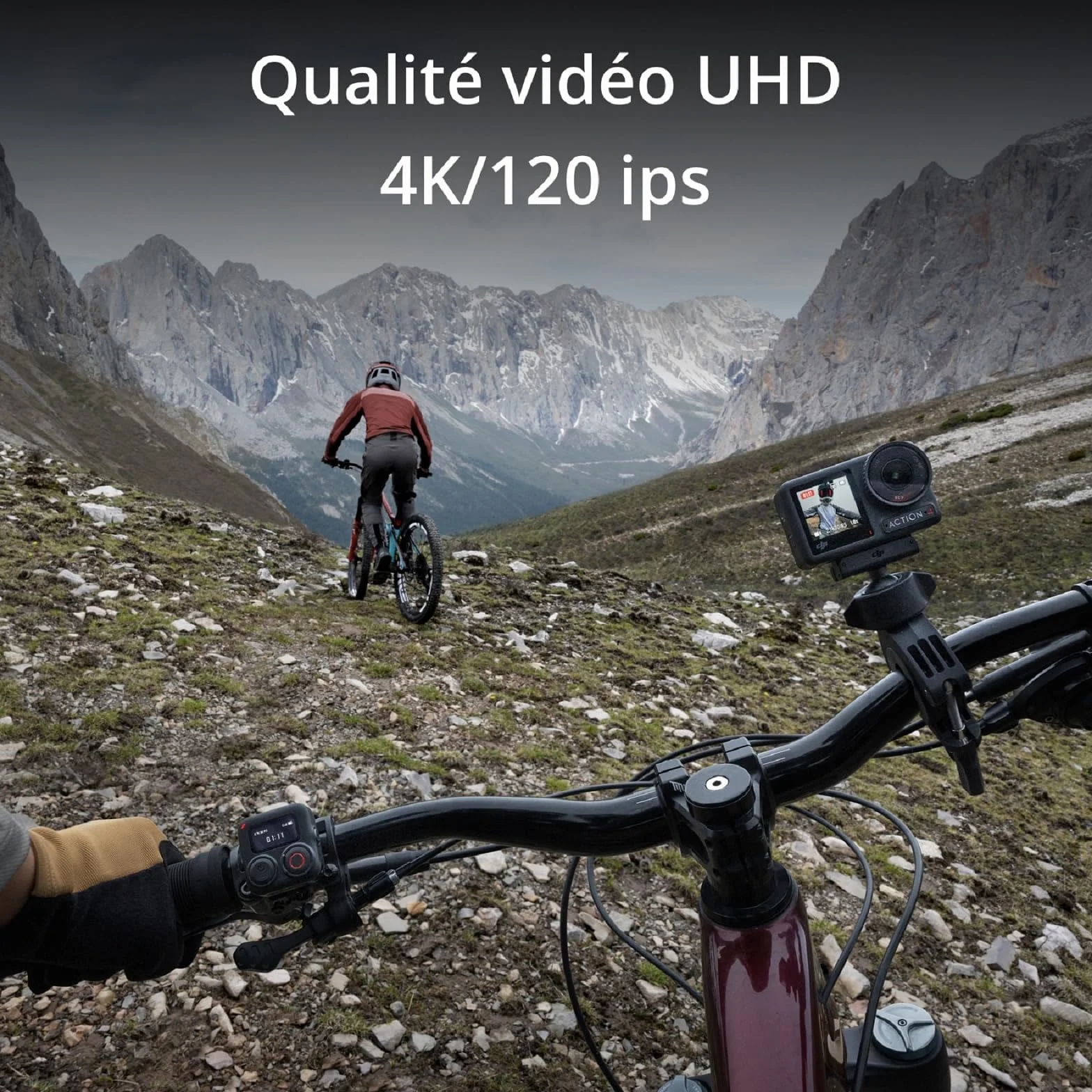 DJI Osmo Action 4 Essentiel Caméra d’Action étanche 4K/120 IPS capteur 1/1,3 Pouce D-Log M 10 Bits Batterie 1 770 mAh
