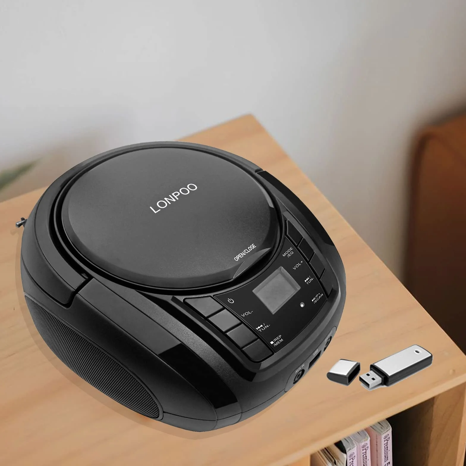 Lecteur CD Bluetooth LP-D03 Radio FM Portable Stéréo MP3 USB AUX