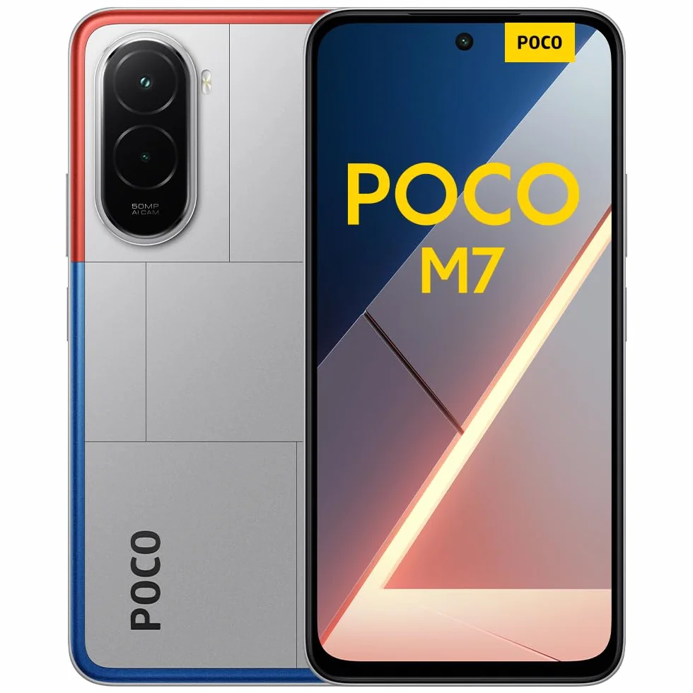XIAOMI POCO M7 Smartphone 8+256 Go 6,9 Pouces FHD+ 144 Hz Snapdragon 685 Double caméra AI 50 MP 7000 mAh Argent