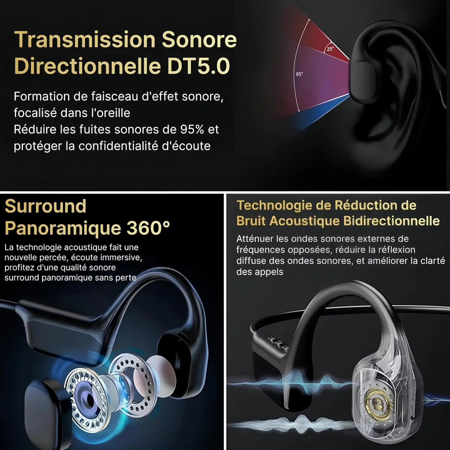 Cranovib V2 Écouteur Natation