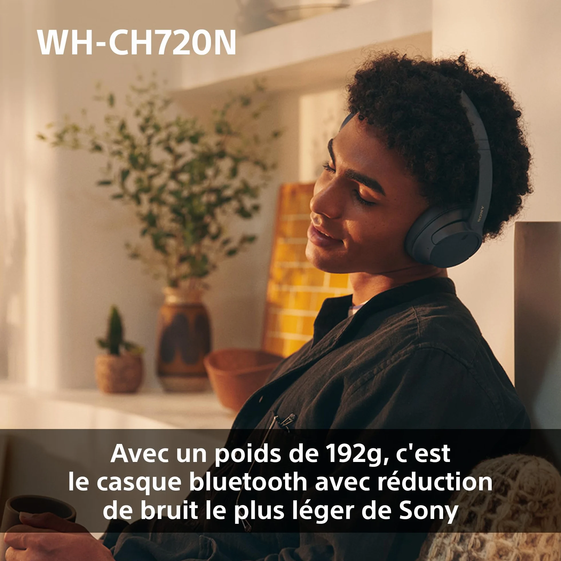 Sony WH-CH720N Casque Bluetooth sans Fil Réduction de Bruit Noir
