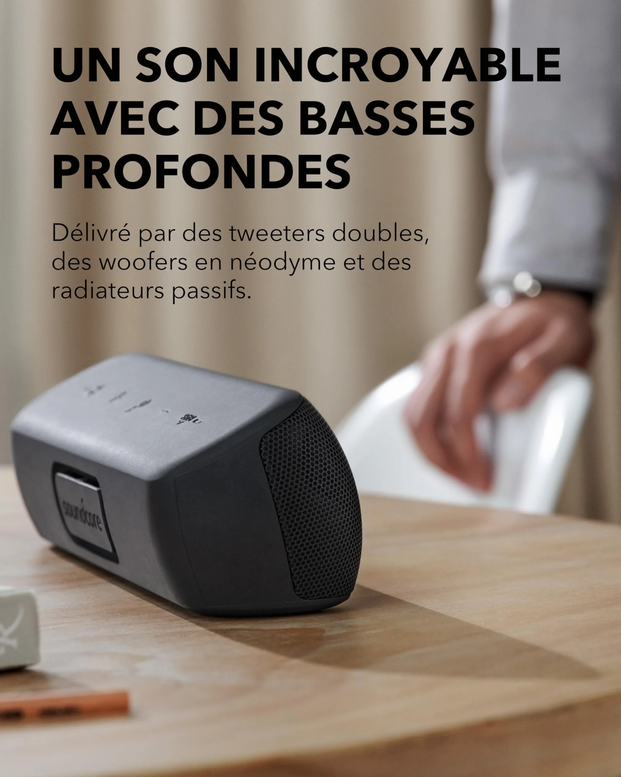 Soundcore Motion+ Enceinte Bluetooth 30W Son Hi-Res IPX7 12 Heures Autonomie USB-C