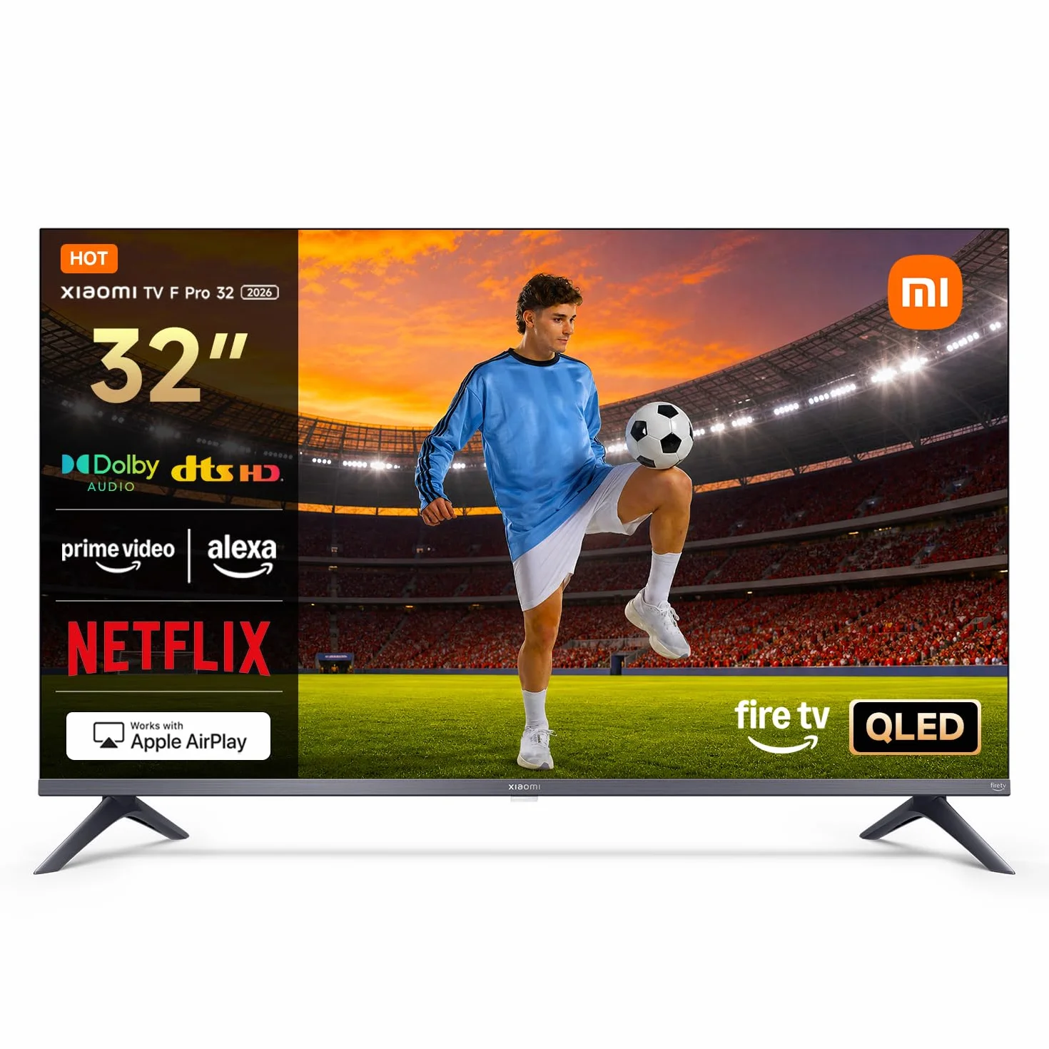 Xiaomi TV F Pro 32 81 cm QLED Smart TV Fire OS7 Contrôle Vocal Alexa Dolby Audio DTS Virtual:X Compatible Apple AirPlay