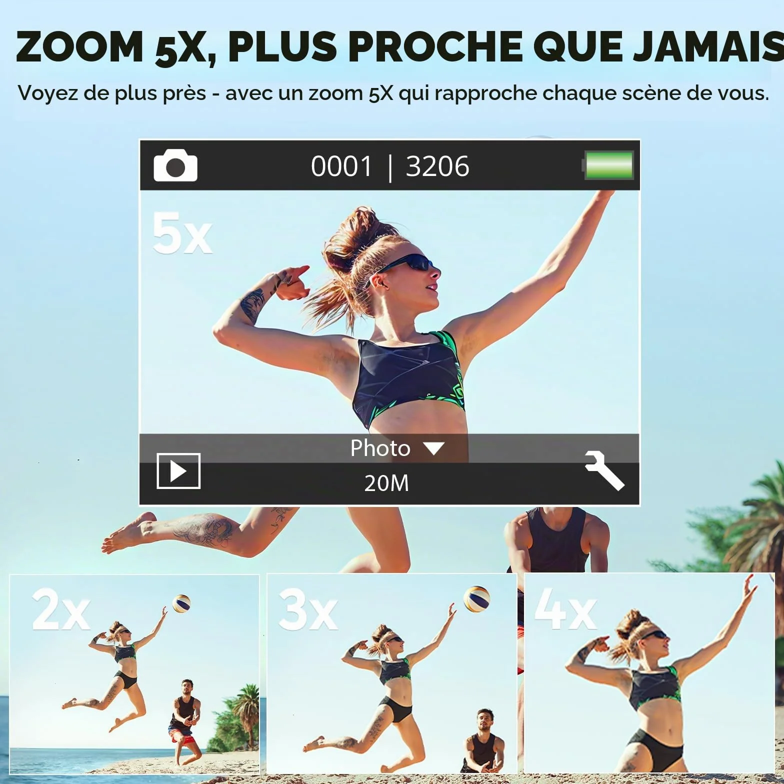 AKASO EK7000 Pro Caméra Sport 4K 64GB WiFi Action Caméra Sportive avec Ecran Tactile EIS Télécommande 170° Angle Réglable Étanche 40M 2 Batteries