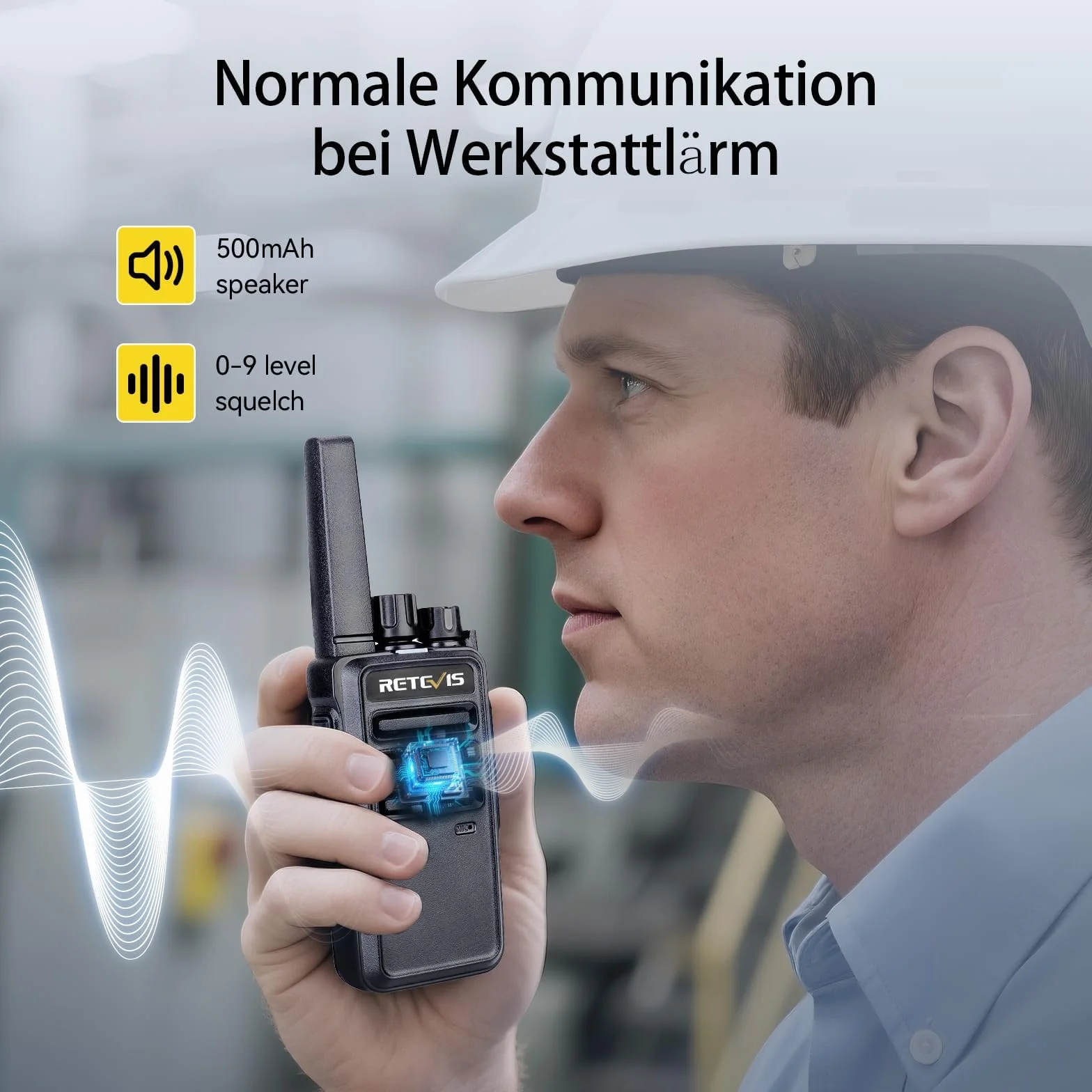 Retevis RT668 Talkie Walkie 1200 mAh VOX 6 Pièces Noir