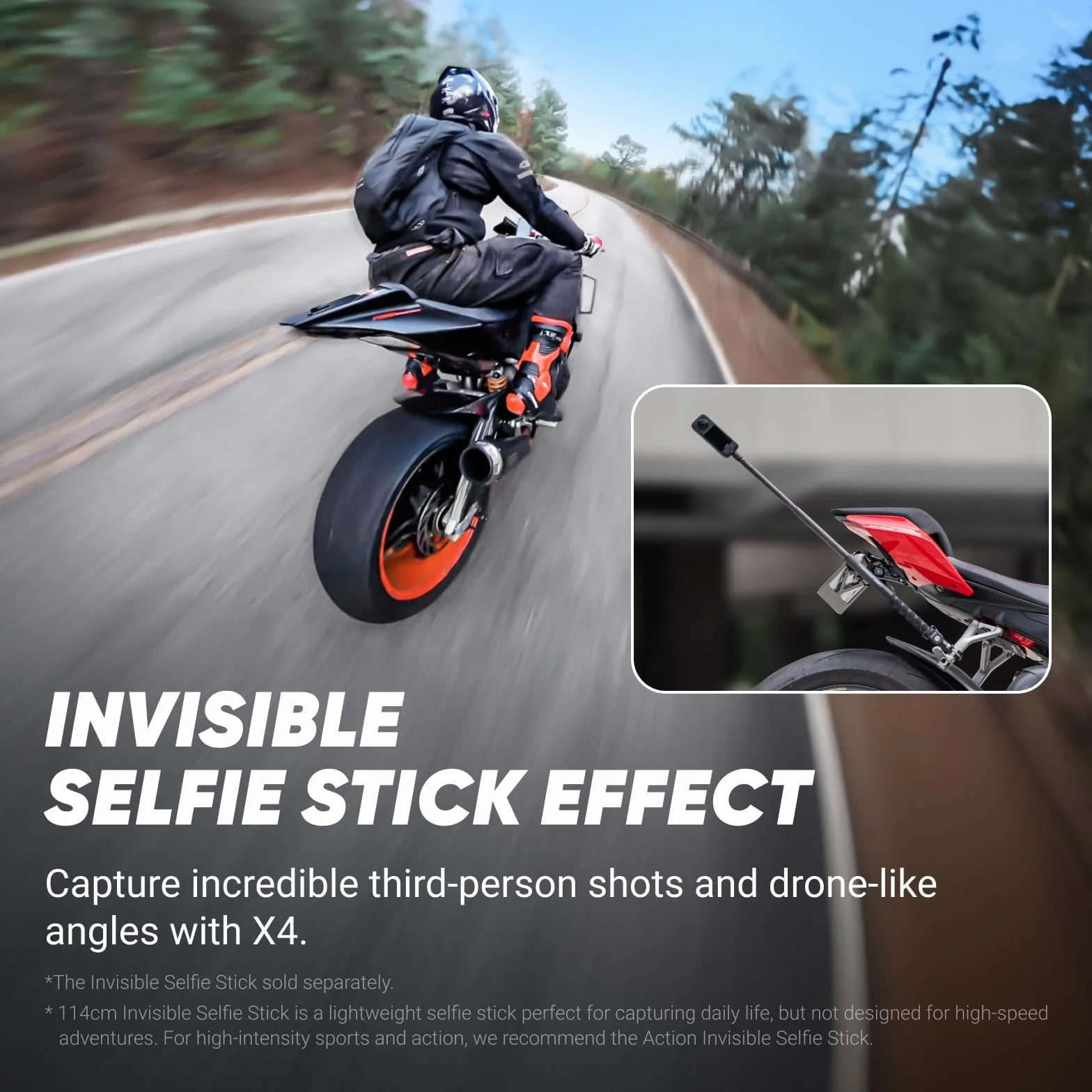 Insta360 X4 Pack Standard Caméra d'action 360° 8K étanche Grand Angle 4K Effet Perche Invisible protège-objectifs Amovibles 135 Min autonomie stabilisation