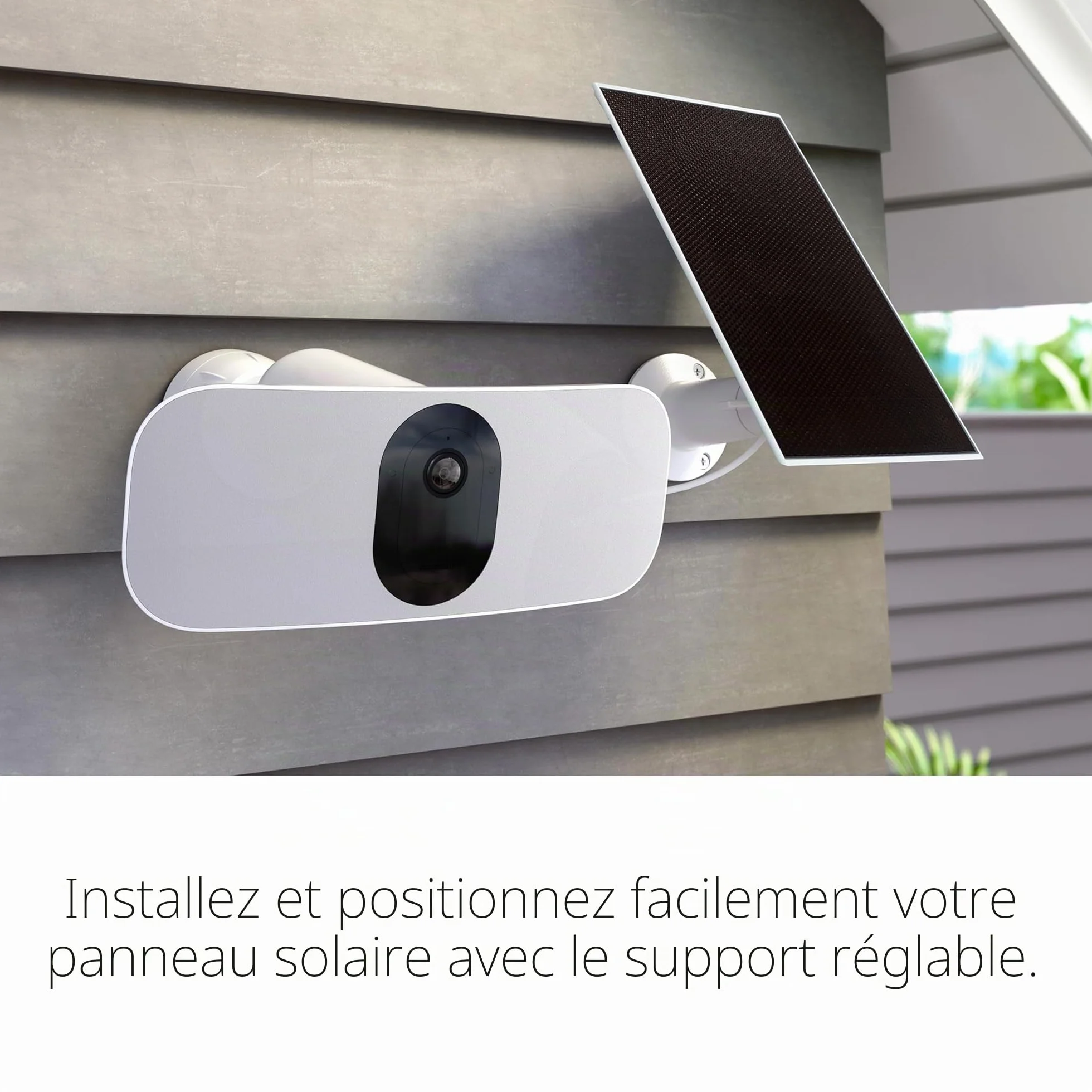 Arlo Chargeur de panneau solaire Accessoire certifié Résistant aux intempéries blanc