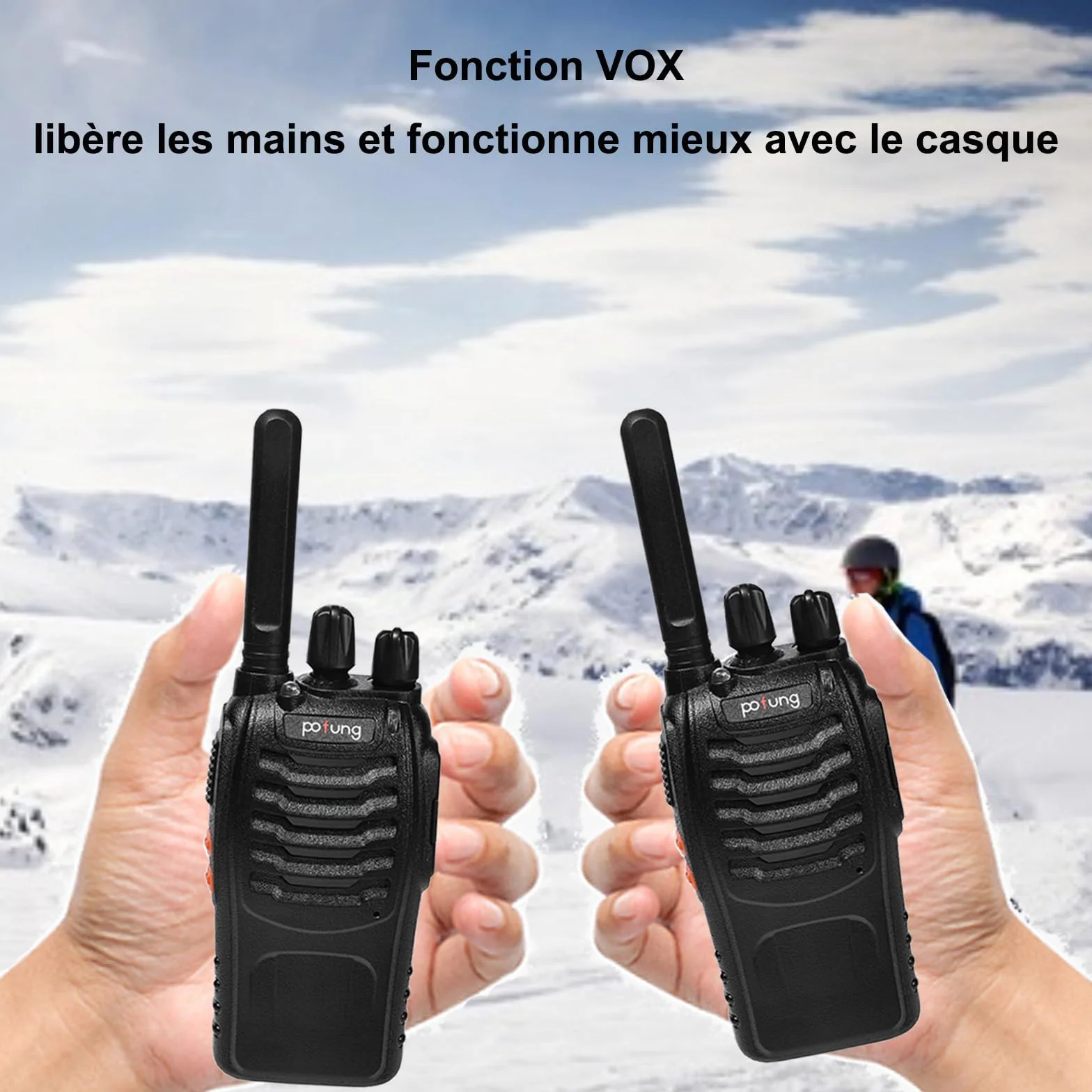 PT88E Talkie Walkie Professionnel PMR446 VOX Longue Portée 6 Pièces Oreillette