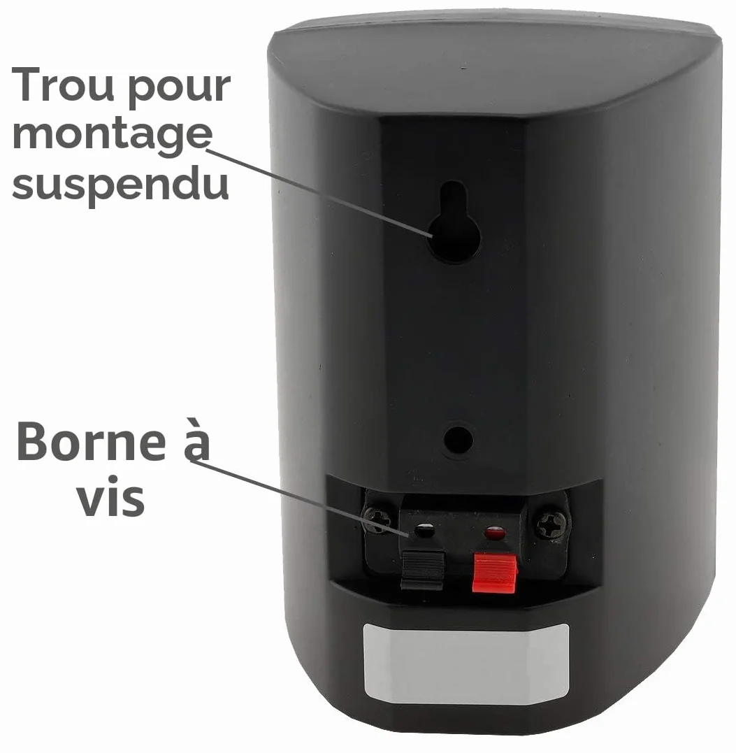 ChiliTec Paire d'enceintes murales 2 Voies 40 W 8 Ohm Noir HiFi Home Cinéma